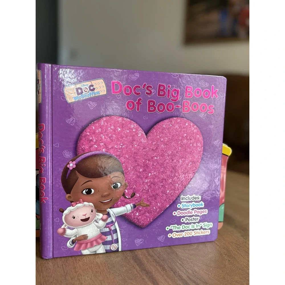 ~*NEW*~ Disney Doc McStuffins Big Activity Book of Boo-Boos 200+ Stickers Purple